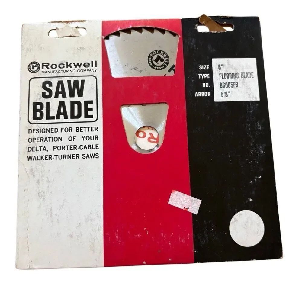 Vintage Rockwell No. B6005FB 6” Flooring Saw Blade 5/8” Arbor NOS